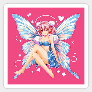 Moth Girl anime, cute giant monster kawaii anime tee Magnet